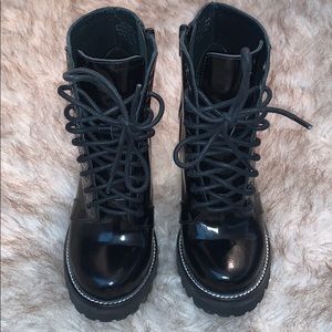 Jeffrey Campbell legion combat high heel boots 5.5